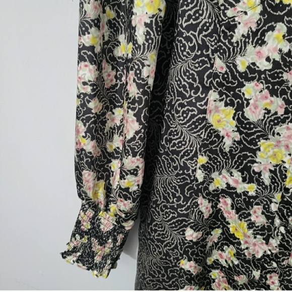 NWT Cinq à Sept Jessica Mixed Floral Button Down Long Sleeve Dress - Picture 5 of 9